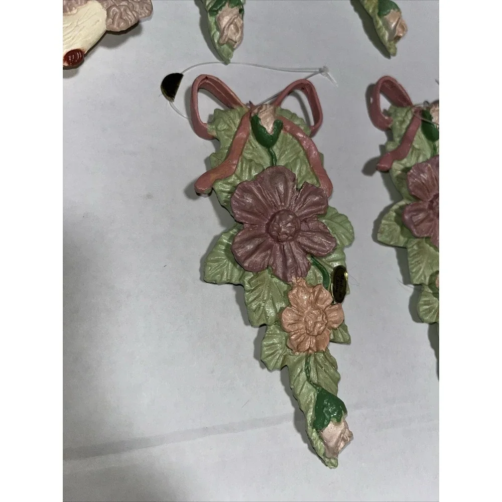 14 Homco Like‎ Christmas Ornaments/ Decor Floral , Peace Dove , Rocking Horse,